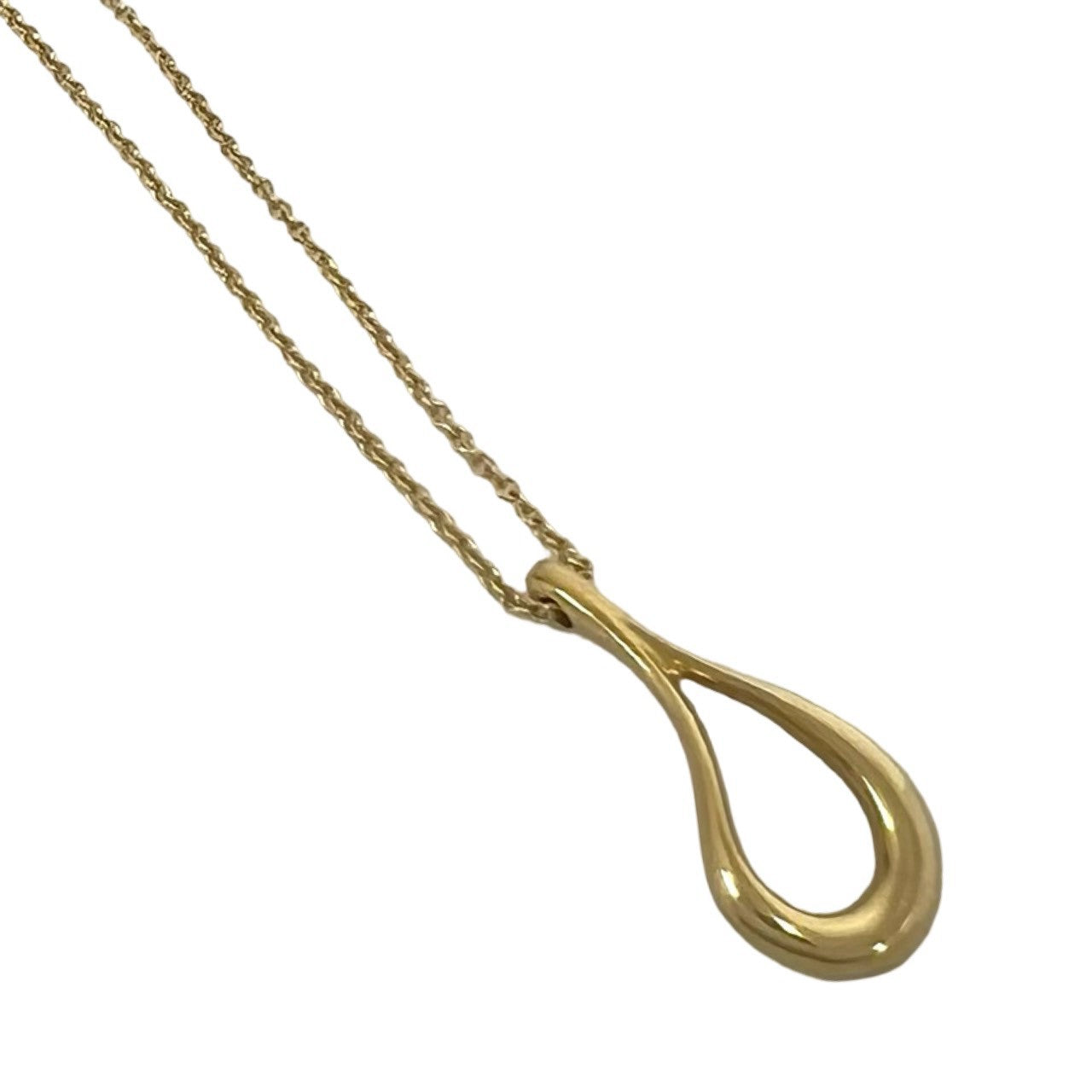 TIFFANY&Co. ティファニー (Vintage) オープンティアドロップ ネックレス K18 750 YG 4