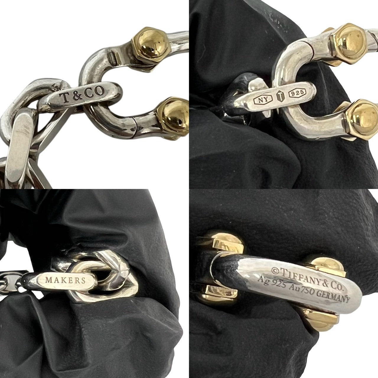 TIFFANY&Co. ティファニー メイカーズ ブレスレット 925 K18 750YG 3