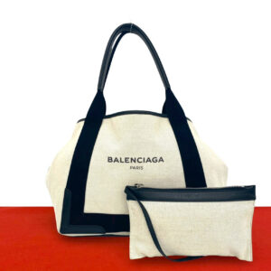 BALENCIAGA バレンシアガ ネイビーカバス ハンドバッグ