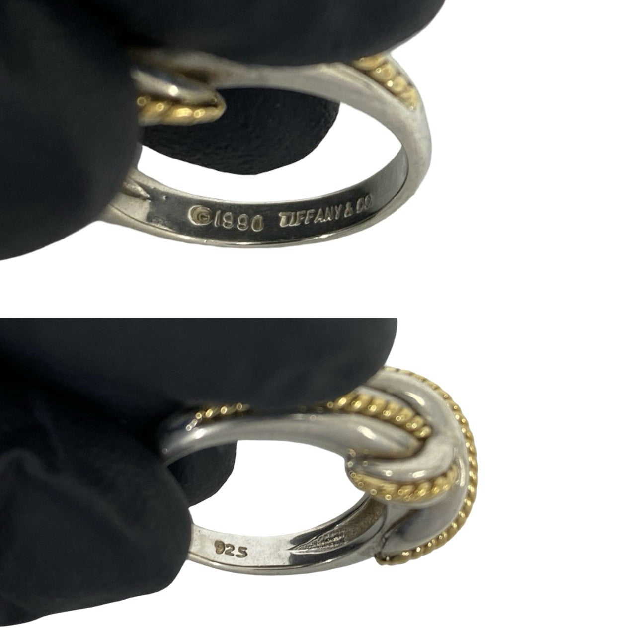 TIFFANY&Co. ティファニー (Vintage) シグネチャー クロス リング 指輪 13号 925 K18 750YG 3