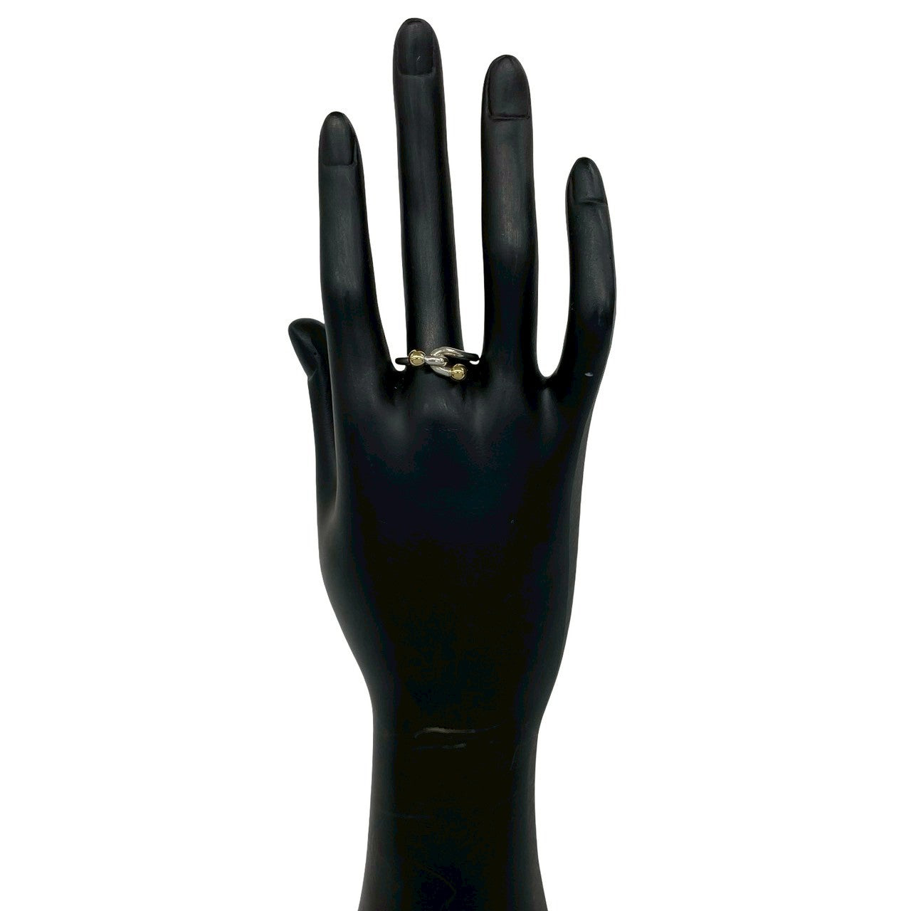 TIFFANY&Co. ティファニー (Vintage) ダブル フック&アイ リング 指輪 925 K18 750 YG 2