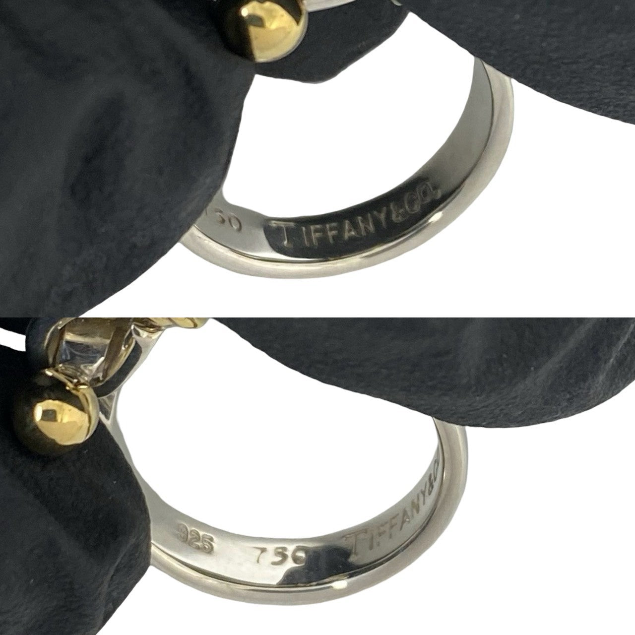 TIFFANY&Co. ティファニー (Vintage) フック&アイ ラブノット リング 指輪 8号 925 K18 750YG 3