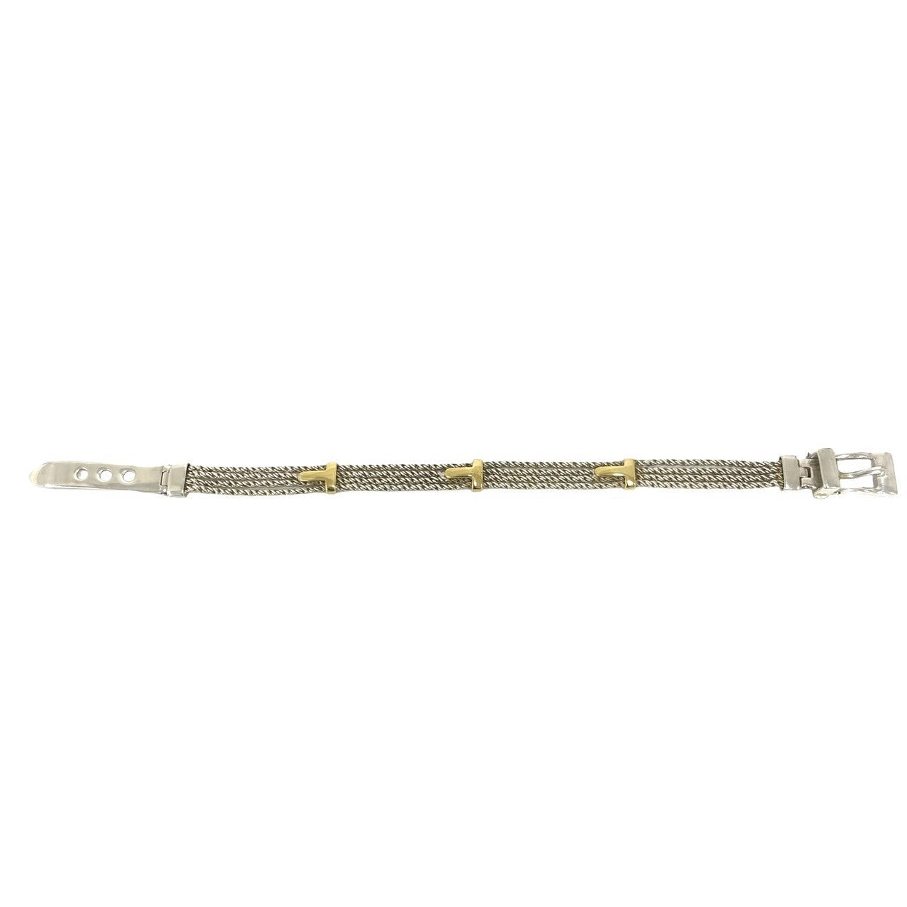TIFFANY&Co. ティファニー (Vintage) Tロープ ブレスレット 925 K18 750YG 7