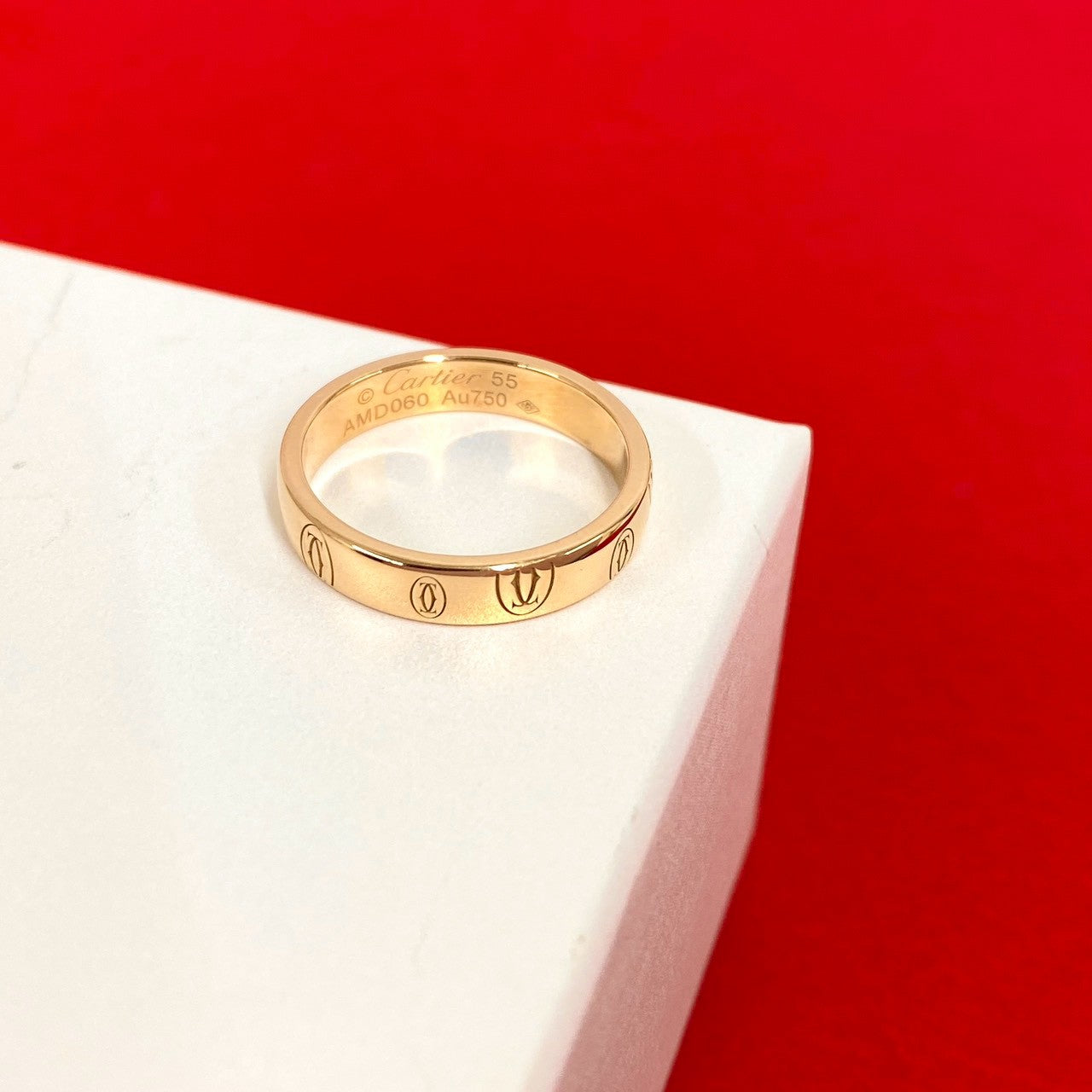 CARTIER カルティエ ハッピーバースデー リング 指輪 15号 表記サイズ #55 K18 750PG