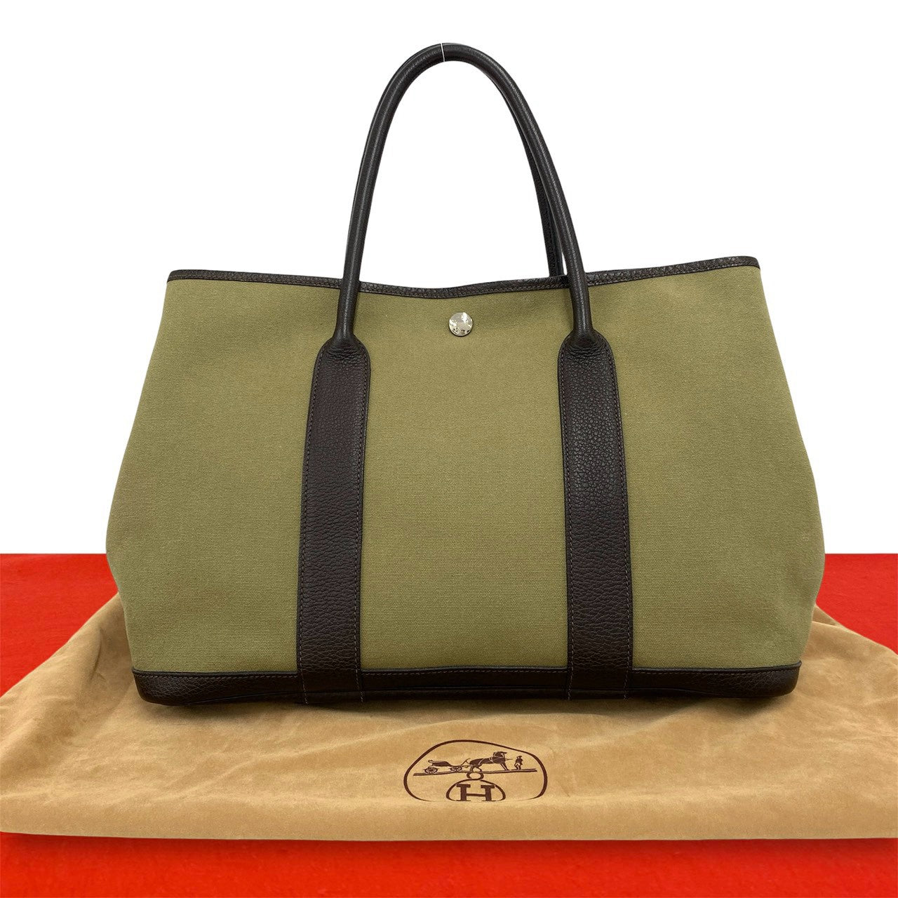 HERMES エルメス ガーデンパーティ PM ハンドバッグ ブッフル