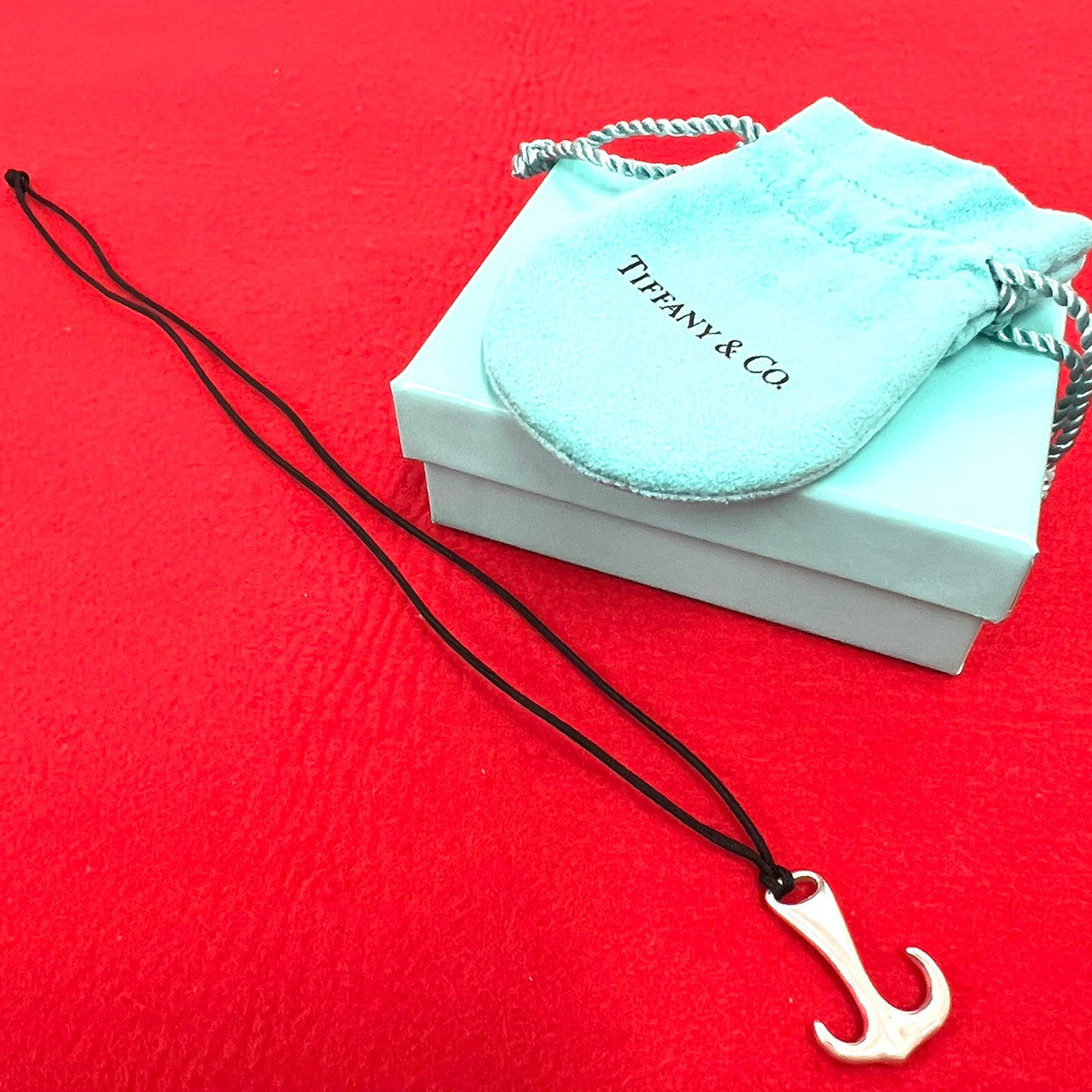 TIFFANY&Co. ティファニー (Vintage) シルバー アンカー シルクコード ネックレス