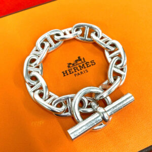 HERMES エルメス シェーヌダンクル TGM 12コマ 925 ブレスレット