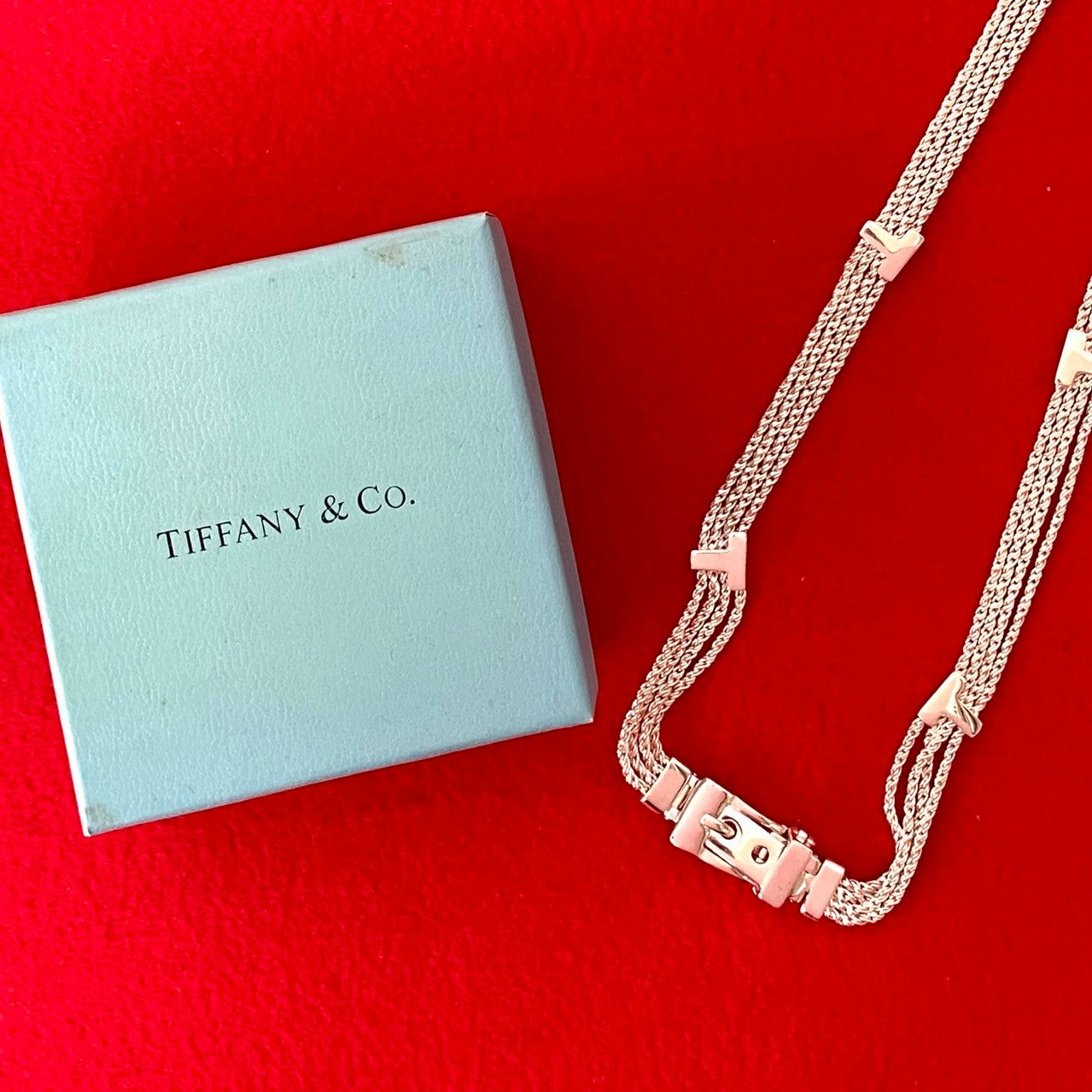 TIFFANY&Co. Vintage Tロープ ベルトネックレス