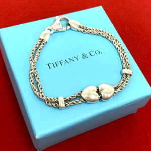 TIFFANY&Co. ティファニー (Vintage) ダブルロープ ハート ブレスレット