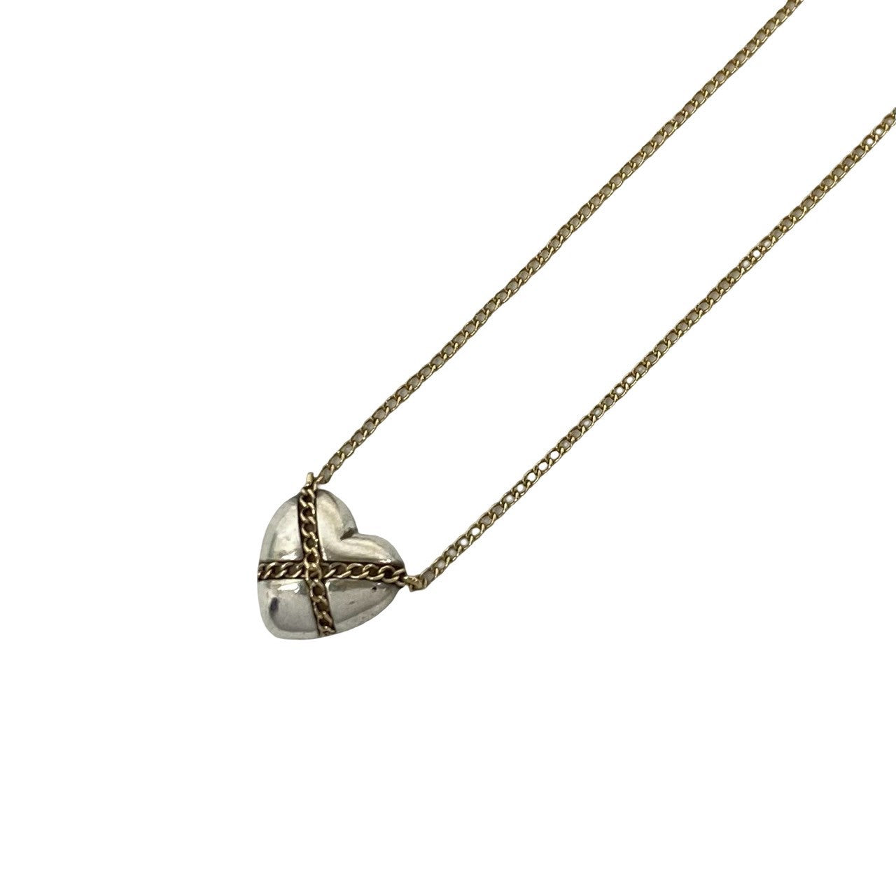 TIFFANY&Co. ティファニー (Vintage) ハート クロス ネックレス シルバー925 K18 750YG 4