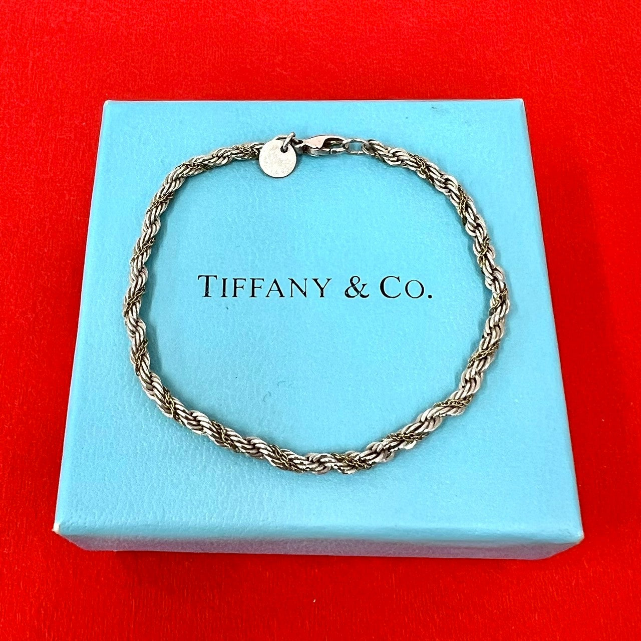 TIFFANY&Co. ティファニー (Vintage) ツイストロープ ブレスレット 925 K18 750YG
