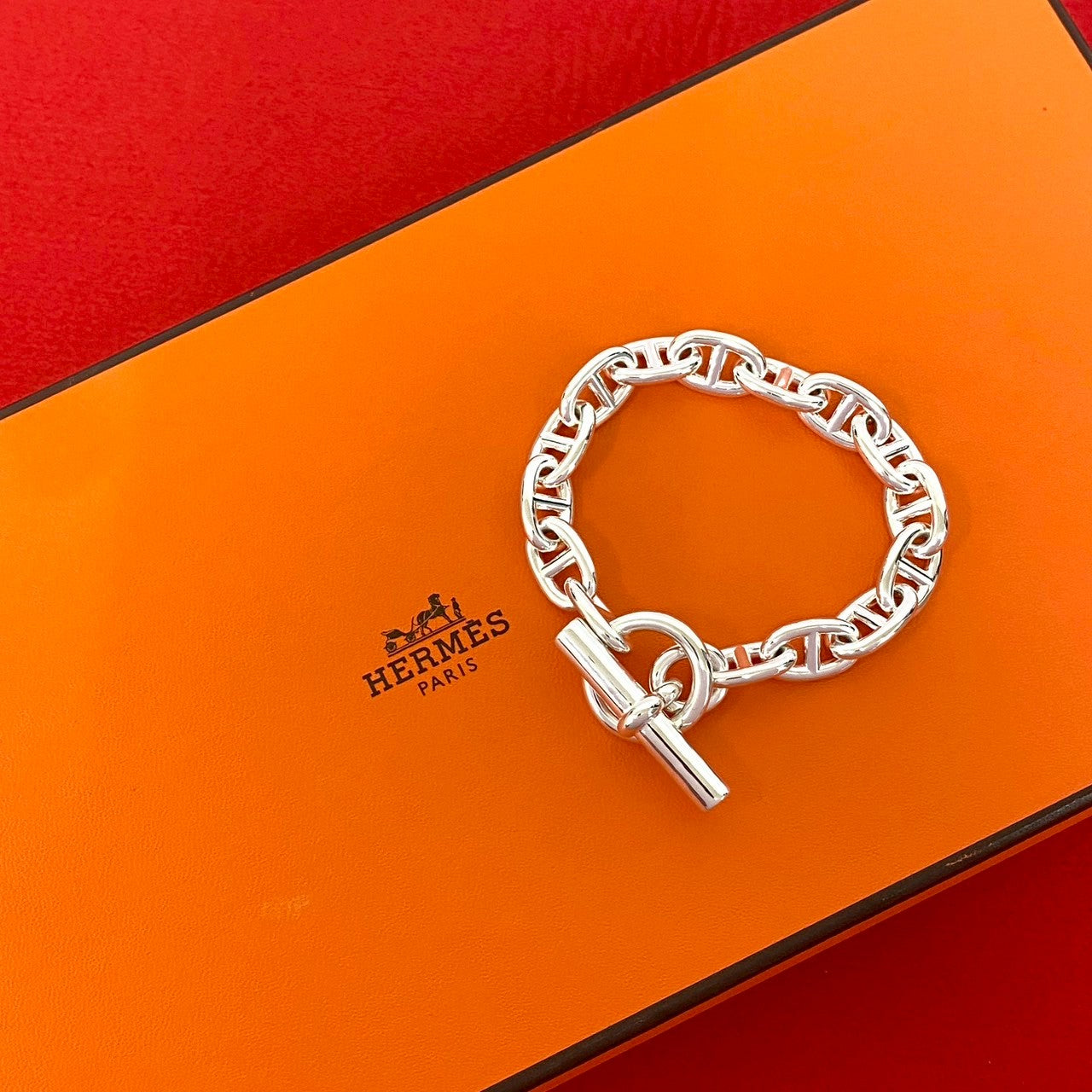 HERMES エルメス シェーヌダンクル MM 15コマ ブレスレット