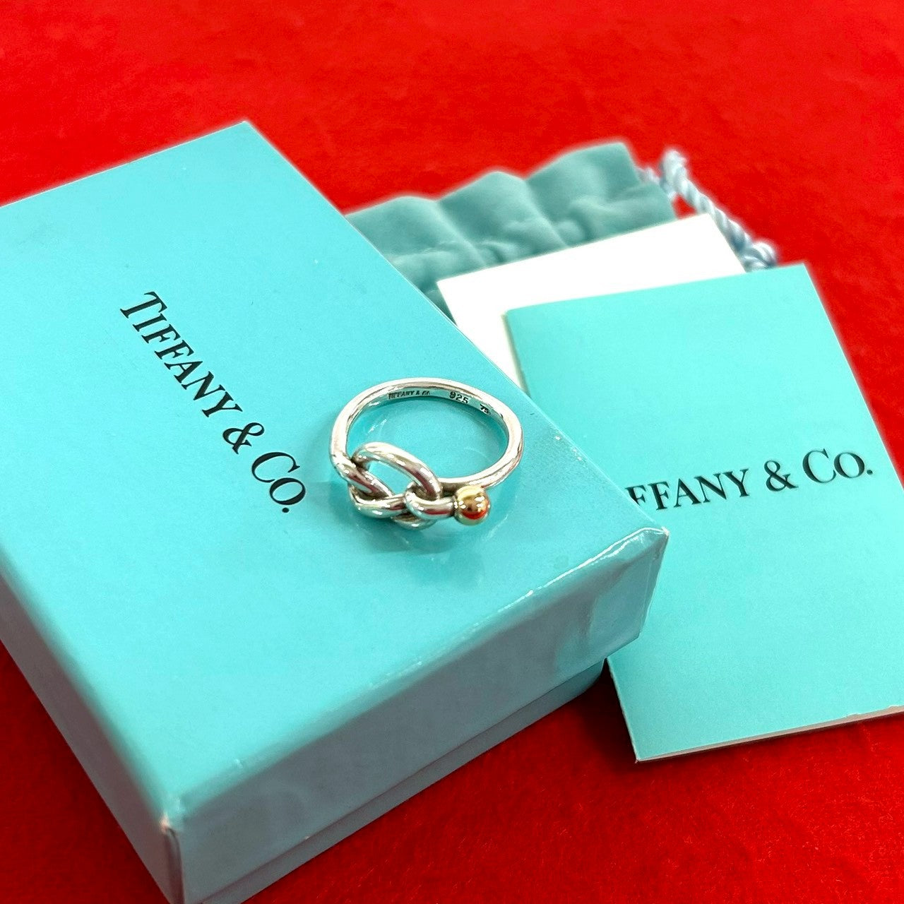 TIFFANY&Co. ティファニー (Vintage) ラブノット リング 指輪 925 K18 750YG
