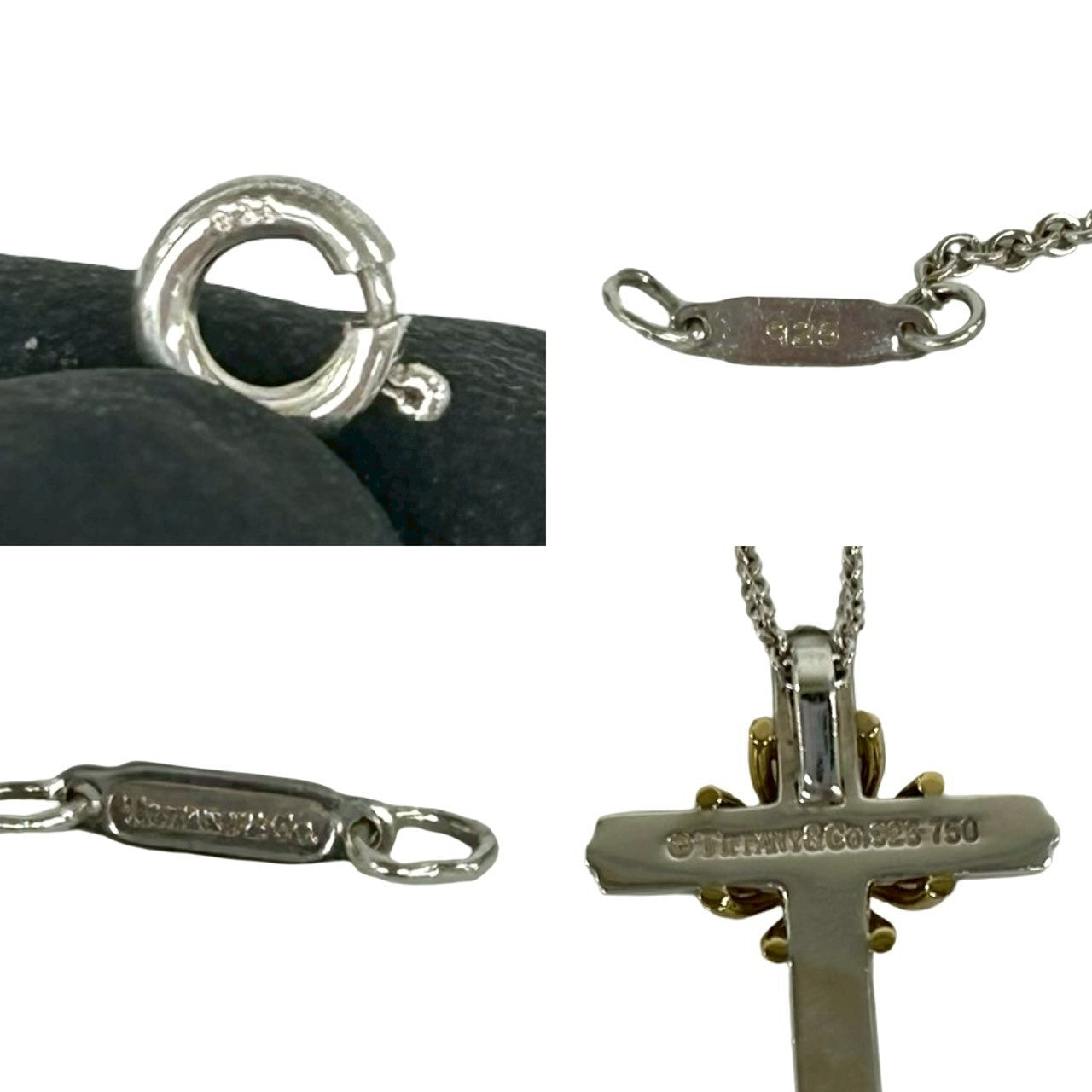 TIFFANY&Co. ティファニー シグネチャー クロス ネックレス 925 K18 750 3