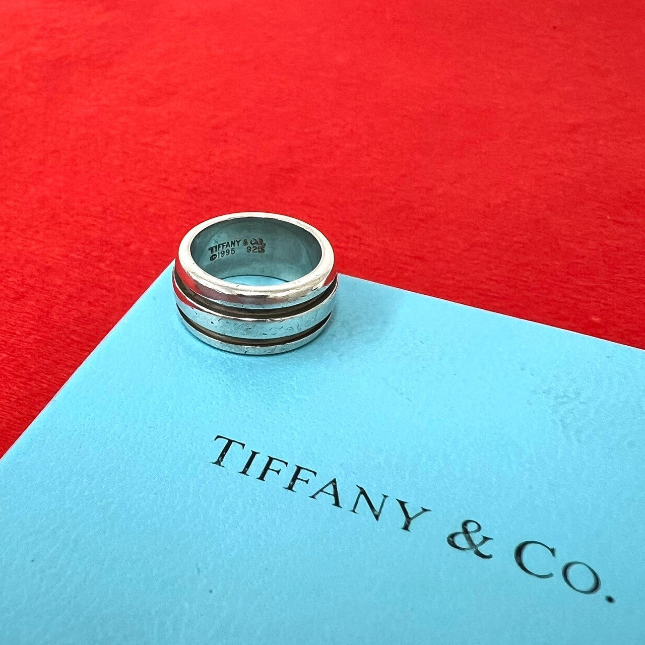 TIFFANY&Co. ティファニー (Vintage) グルーブド ダブルライン リング 指輪