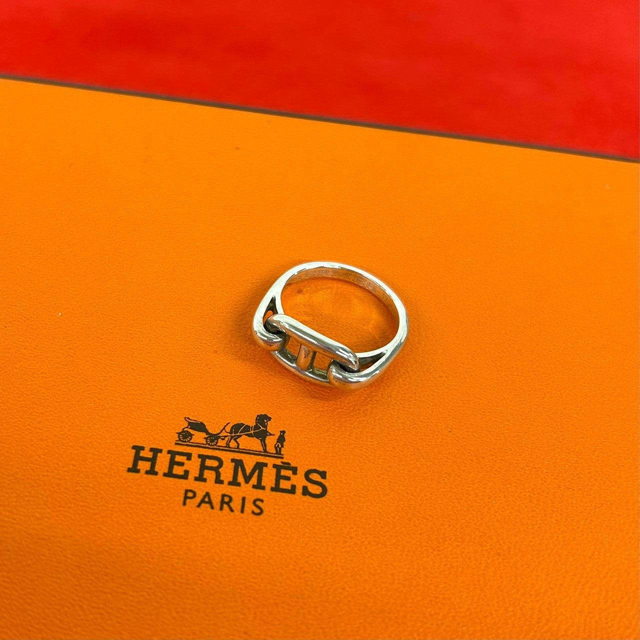 HERMES エルメス シェーヌダンクル リング 指輪 12号 表記サイズ #53