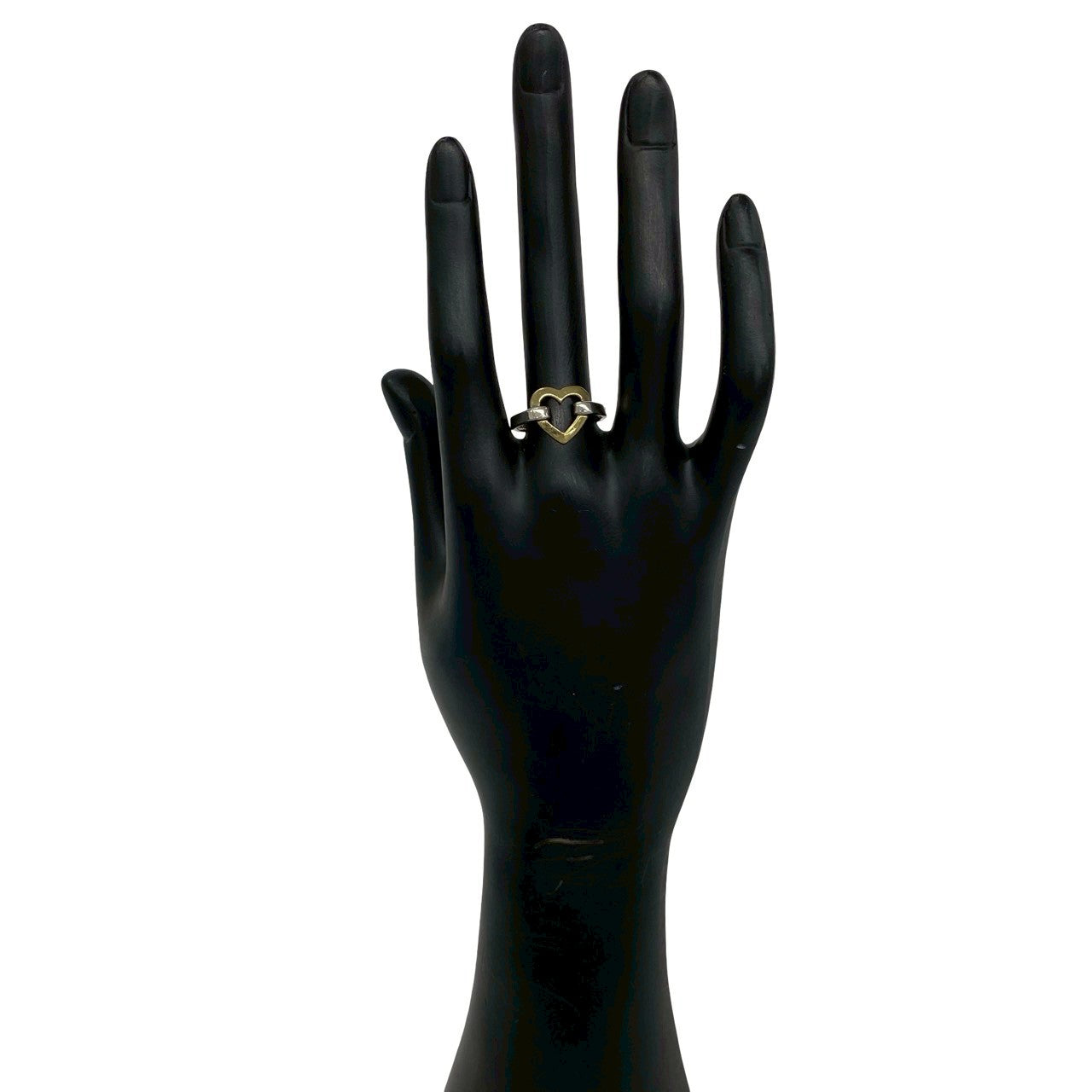 TIFFANY&Co. ティファニー (Vintage) オープンハート リング 925 K18 750YG 指輪 2