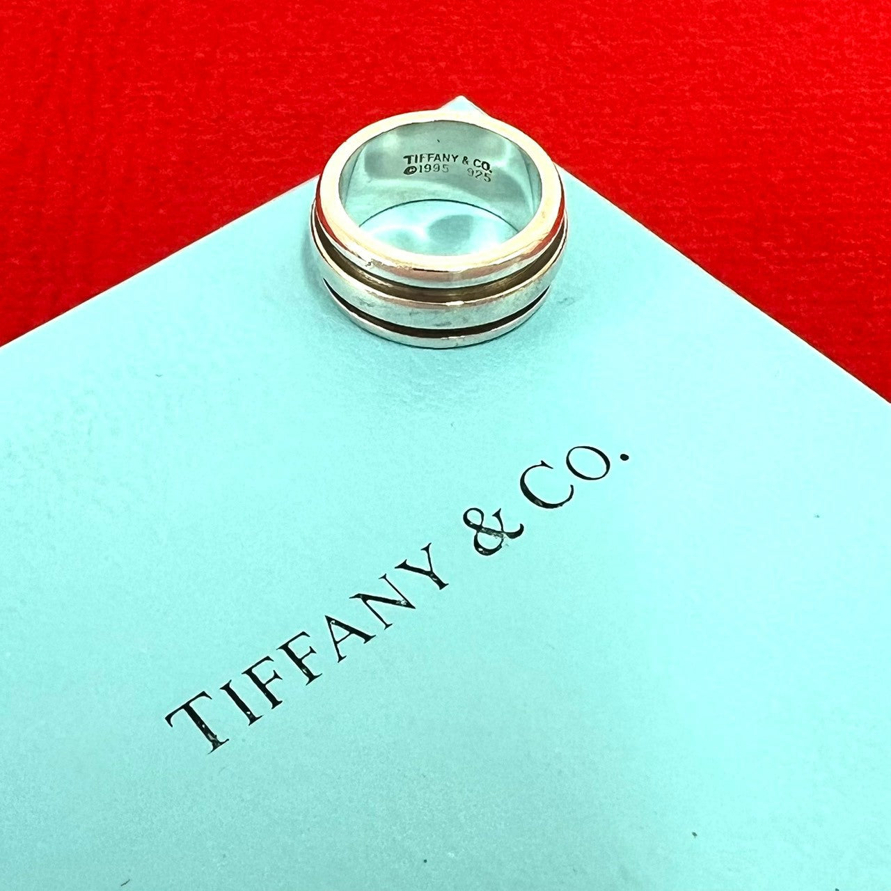 TIFFANY&Co. ティファニー (Vintage) グルーブド ダブルライン リング 指輪