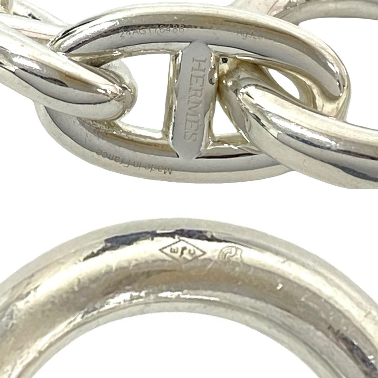 HERMES エルメス シェーヌダンクル TGM 11コマ ブレスレット 925 3