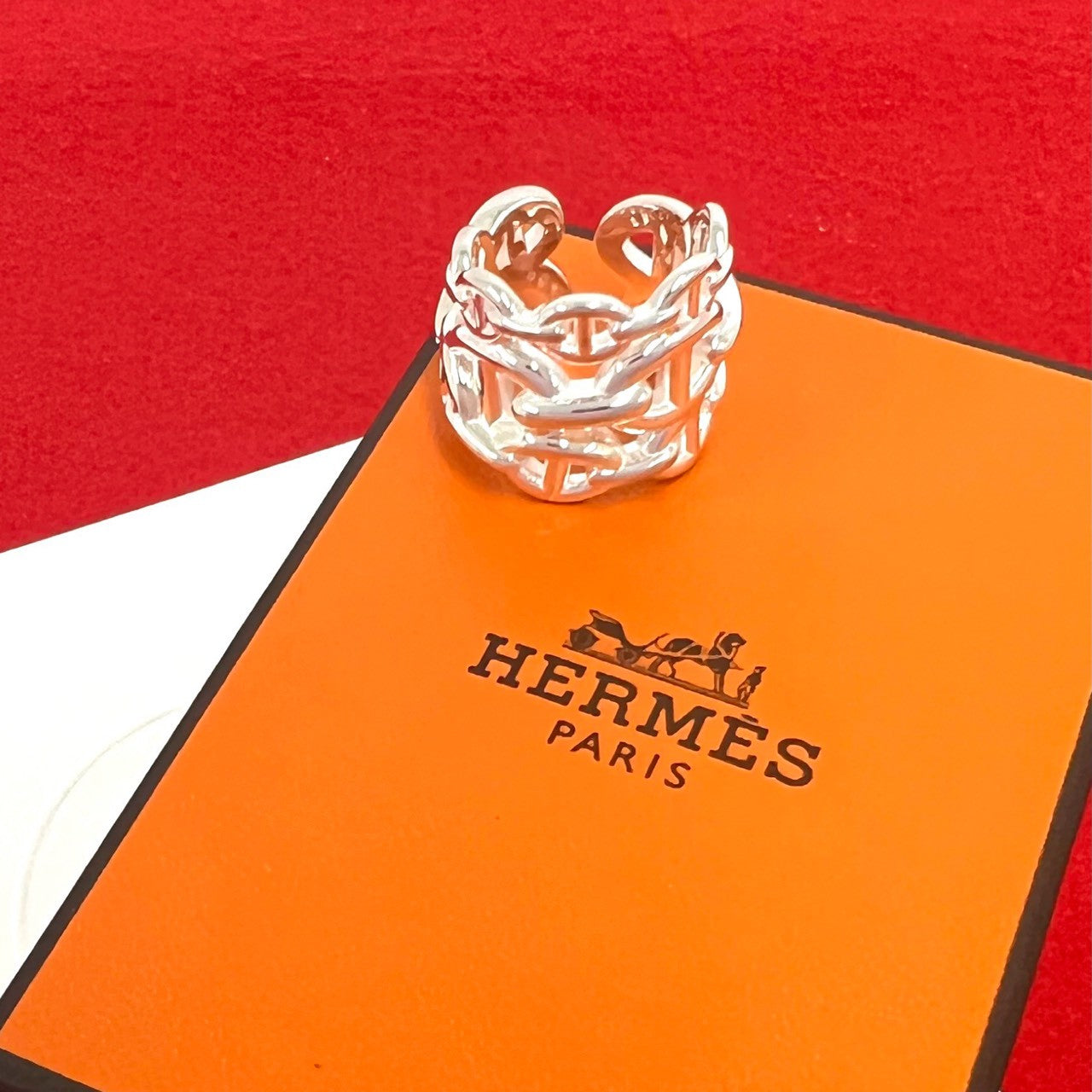 HERMES エルメス シェーヌダンクル アンシェネ GM リング 指輪