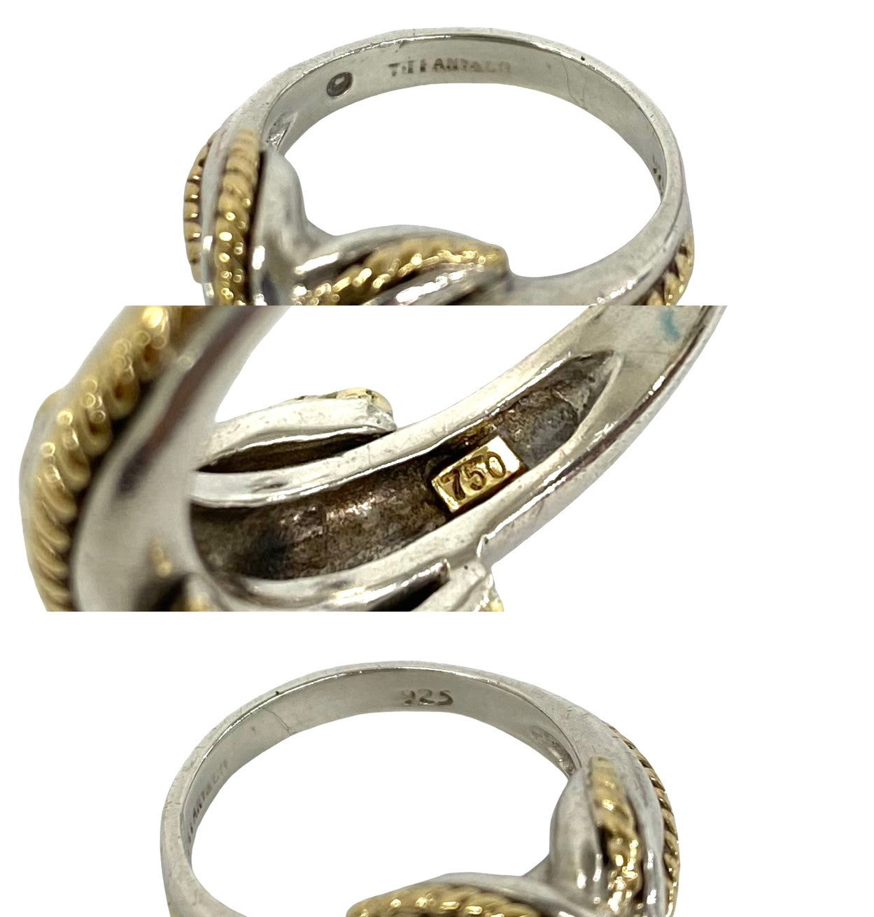 TIFFANY&Co. ティファニー (Vintage) シグネチャークロス リング 925 K18 750YG 指輪 3
