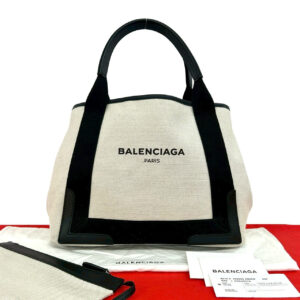 BALENCIAGA バレンシアガ ネイビーカバス S ハンドバッグ