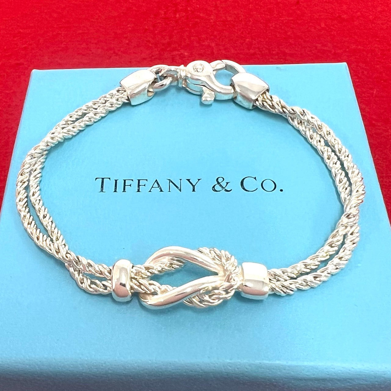 TIFFANY&Co. ティファニー (Vintage) ダブルロープ センターノット ブレスレット