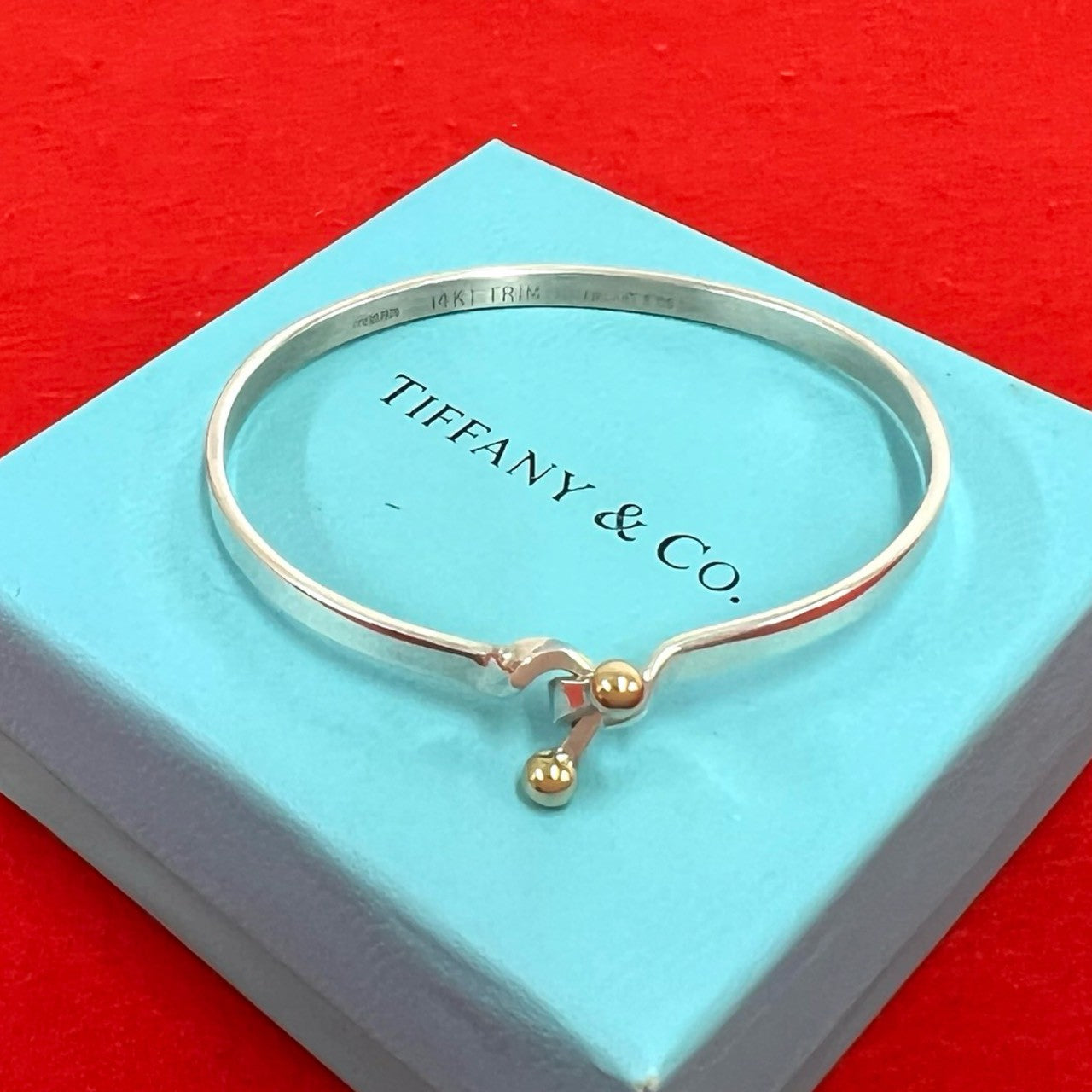 TIFFANY&Co. ティファニー (Vintage) ダブルフック バングル 925 K18 750YG