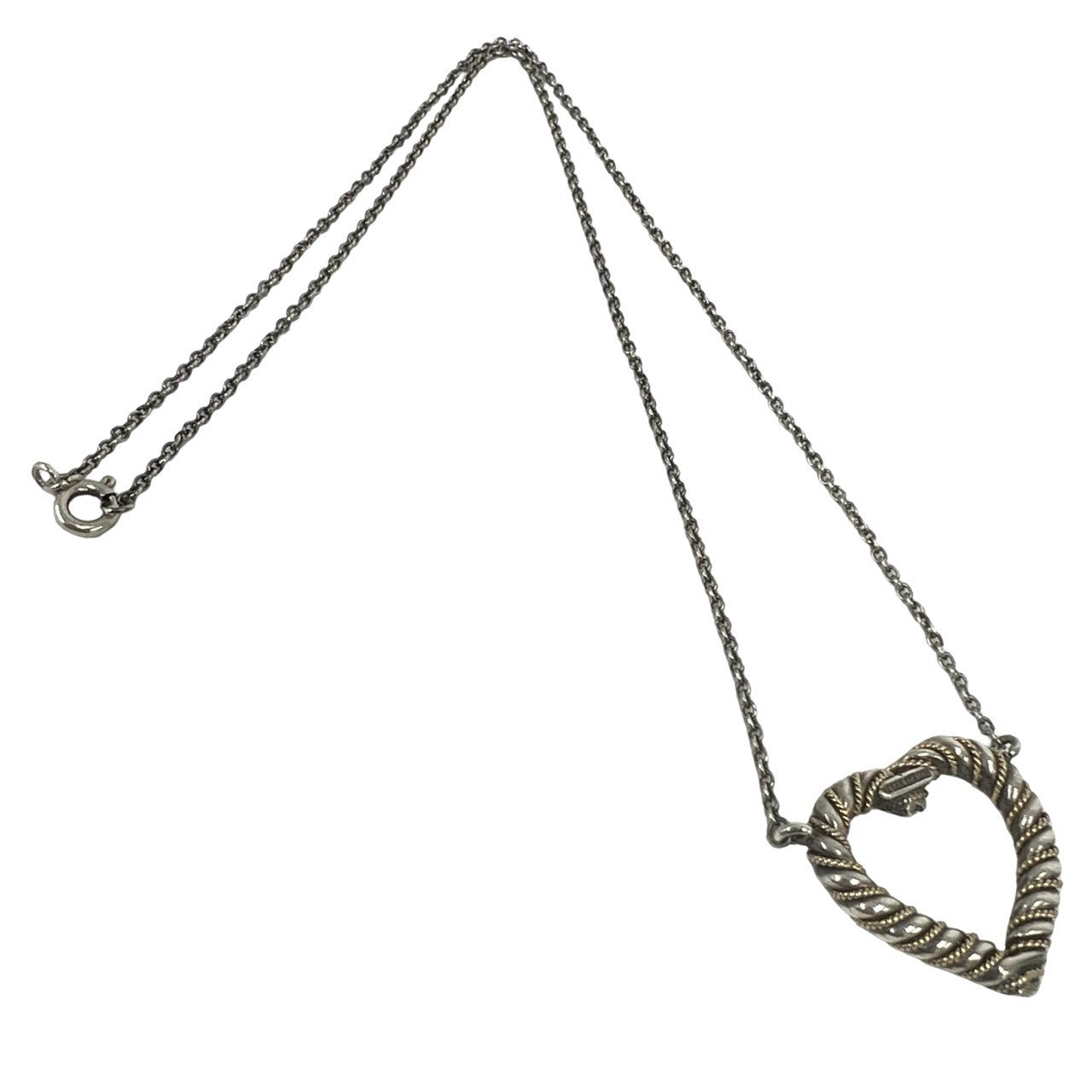 TIFFANY&Co. ティファニー (Vintage) ツイスト ハート ネックレス 925 K14 750YG 6