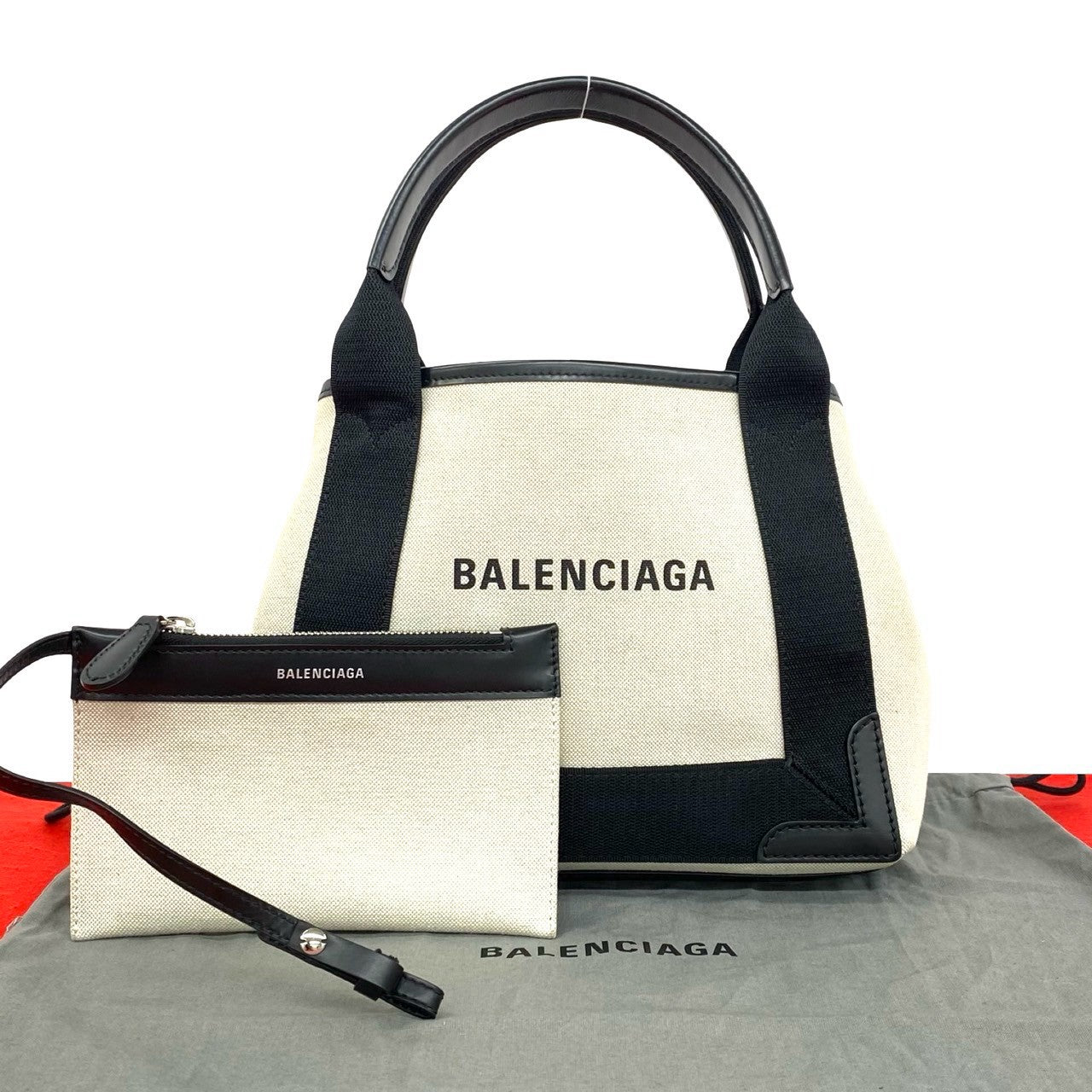 BALENCIAGA バレンシアガ ネイビーカバス ハンドバッグ