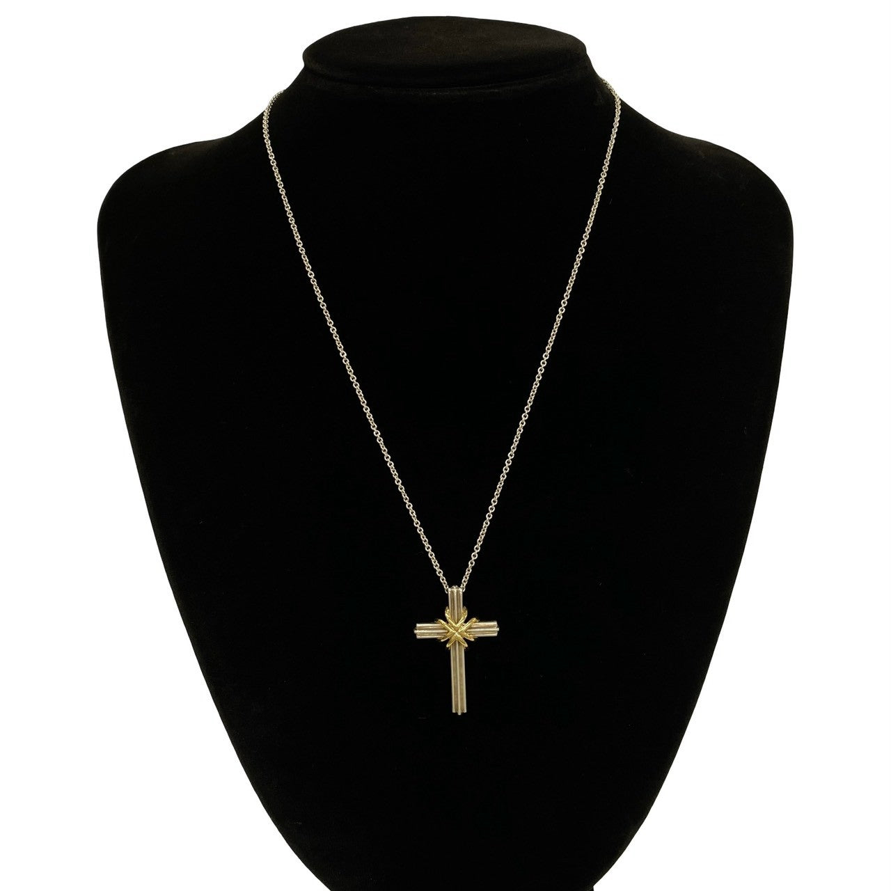 TIFFANY&Co. ティファニー (Vintage) シグネチャー クロス ネックレス 925 K18 750 YG 2