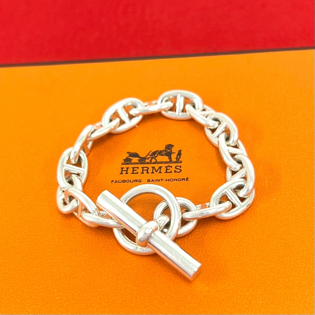 HERMES エルメス シェーヌダンクル PM 15コマ ブレスレット