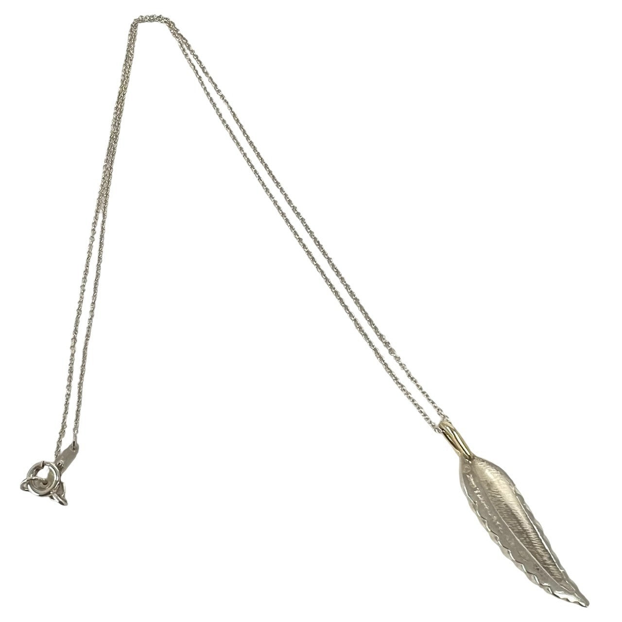 TIFFANY&Co. ティファニー (Vintage) フェザー ネックレス 925 K18 750YG 6