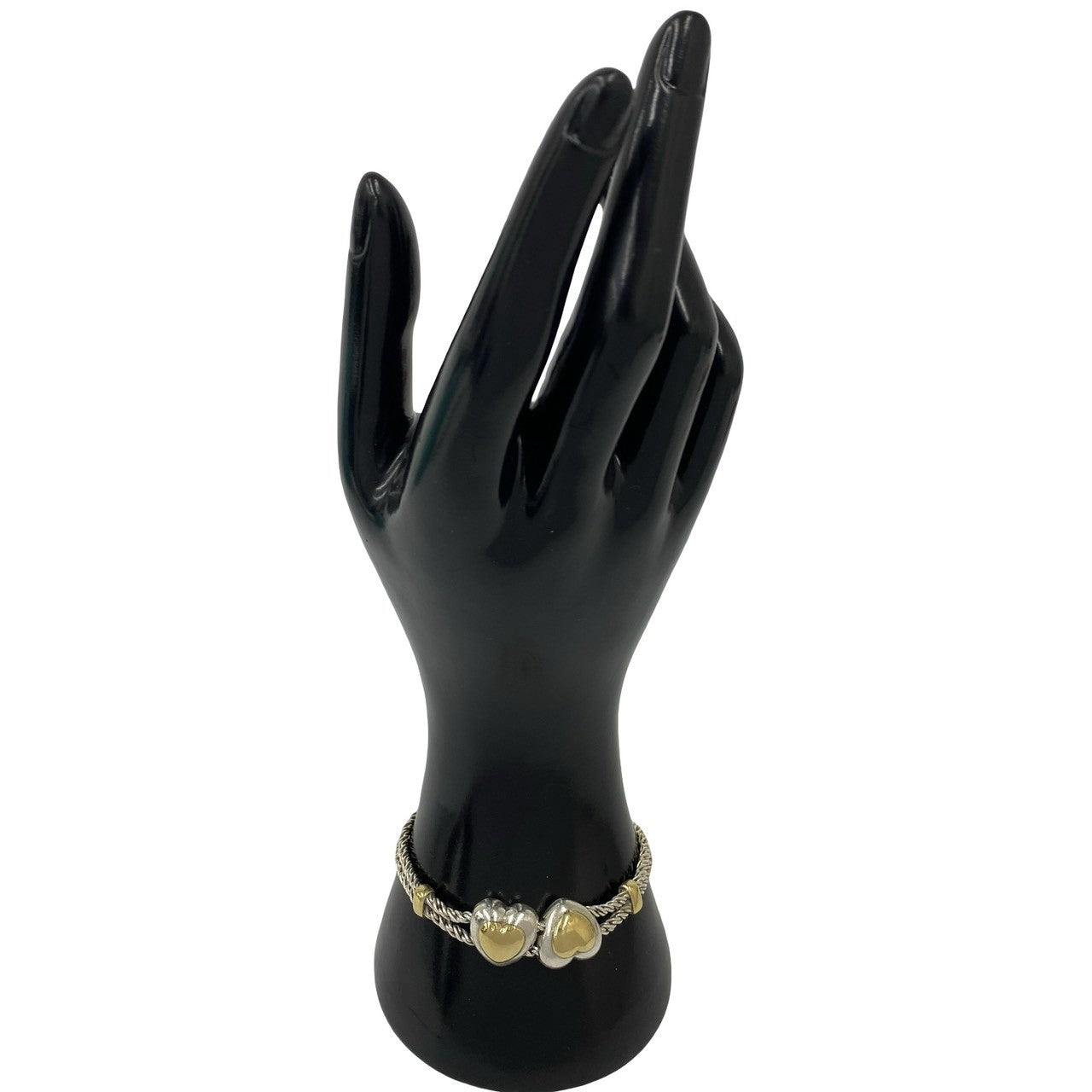 TIFFANY&Co. ティファニー (Vintage) ダブルロープ ダブルハート ブレスレット 925 K18 750YG 2