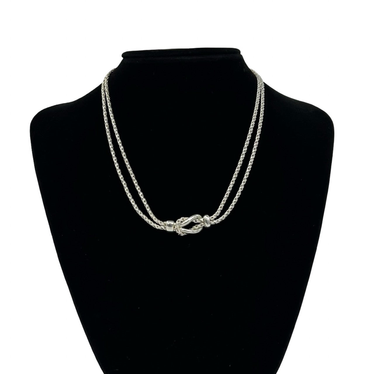 TIFFANY&Co. ティファニー ダブルロープ センターノット ネックレス 2