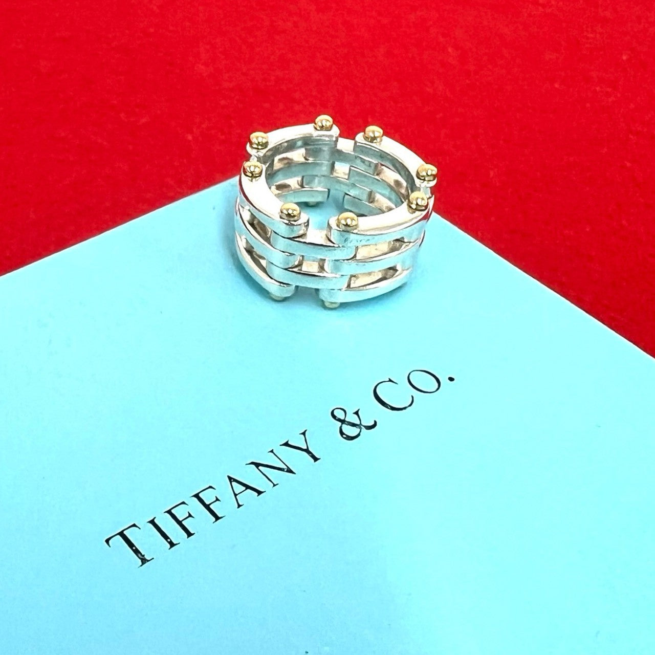 TIFFANY&Co. ティファニー ゲート リング 925 K18 750YG 指輪