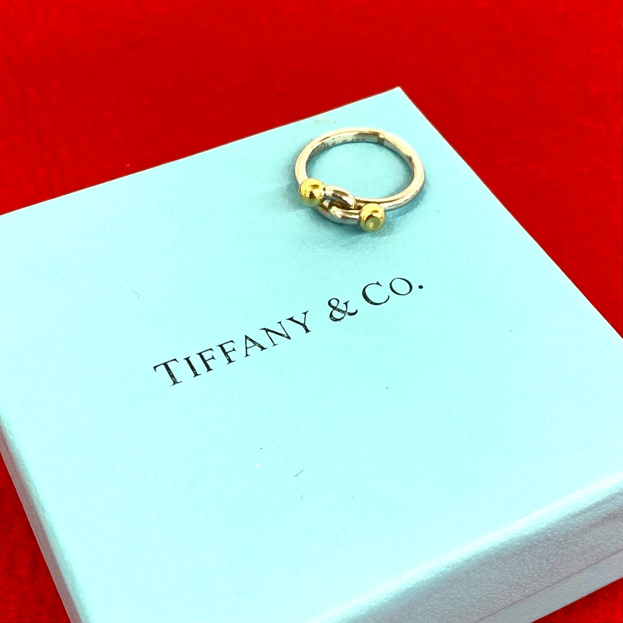TIFFANY&Co. ティファニー (Vintage) フック&アイ リング 指輪 8号 925 K18 750YG