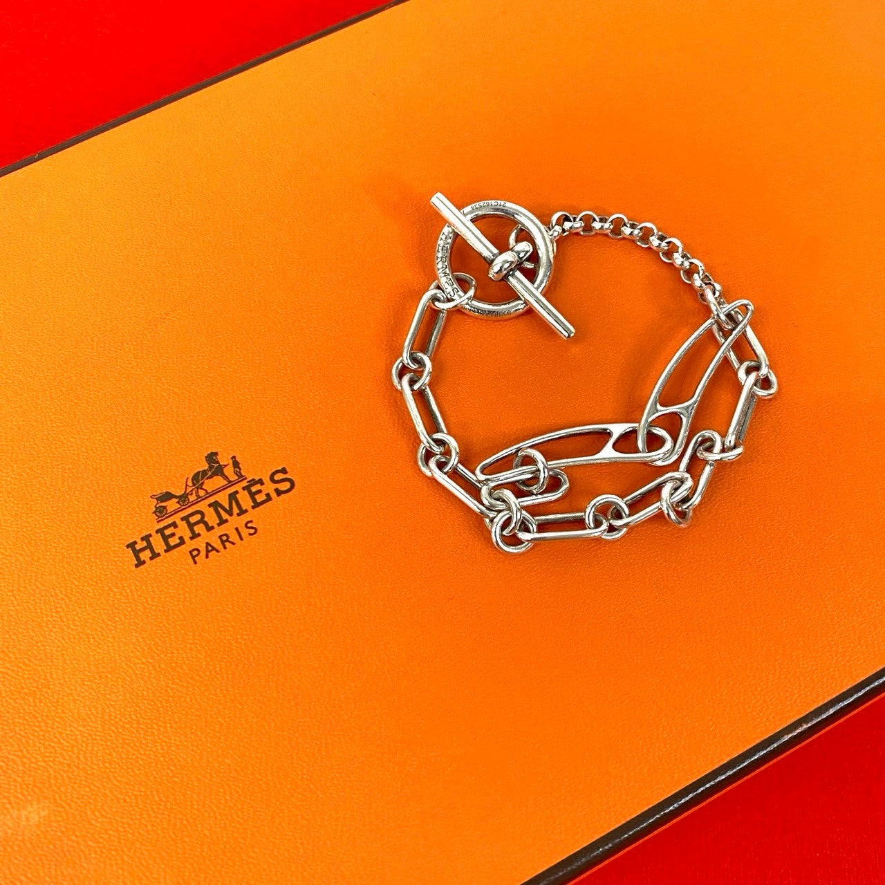 HERMES エルメス シェーヌダンクル パンク ブレスレット