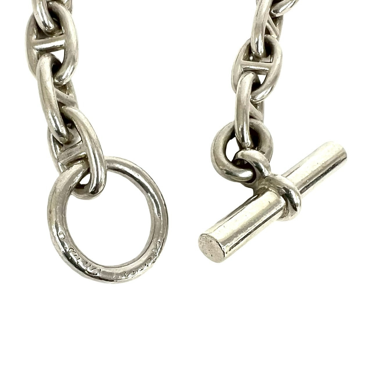 HERMES エルメス (Vintage) 筆記体ロゴ シェーヌダンクル MM 16コマ ブレスレット 4