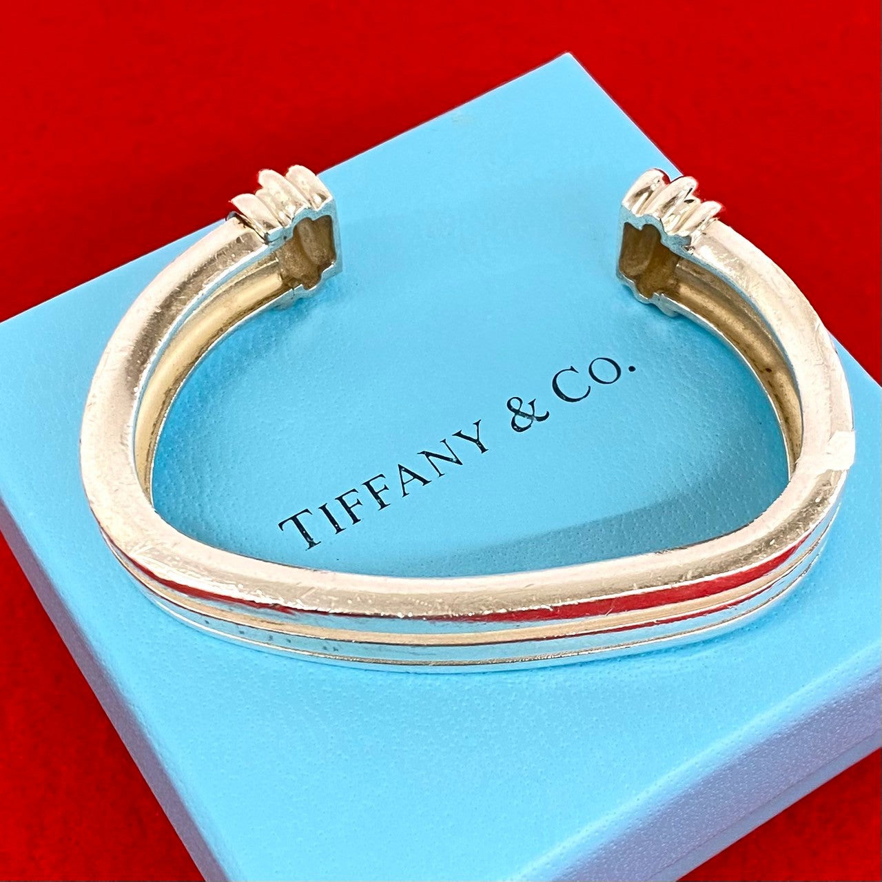 TIFFANY&Co. ティファニー (Vintage) グルーブド カフ バングル