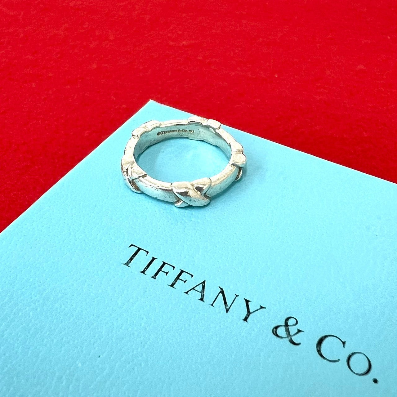 TIFFANY&Co. ティファニー (Vintage) シグネチャークロス リング 指輪 10号