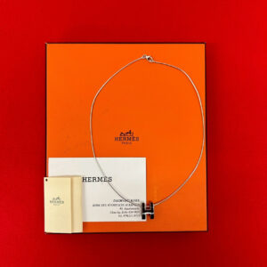 HERMES エルメス カージュドアッシュ Hキューブ ネックレス