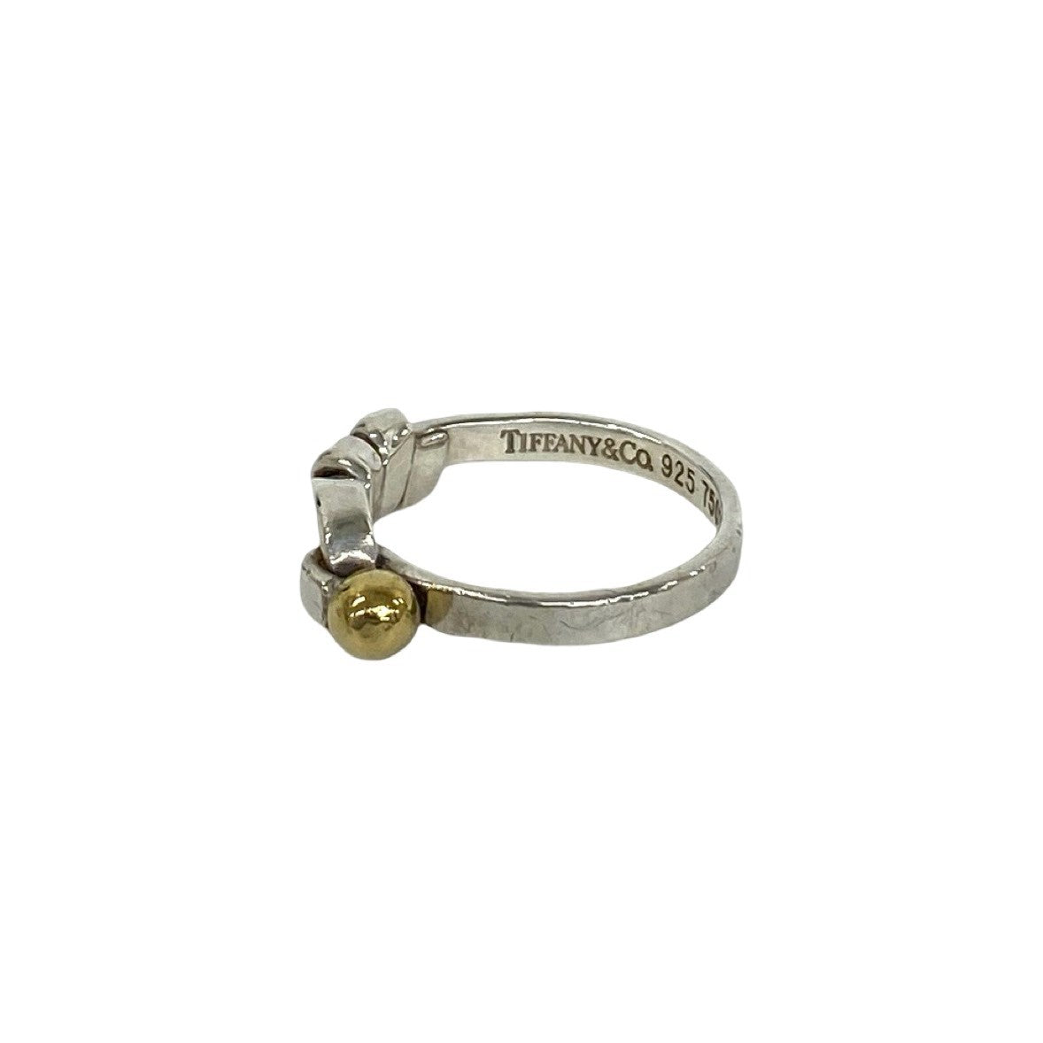TIFFANY&Co. ティファニー (Vintage) フック&アイ リング 指輪 8号 925 K18 750YG 4