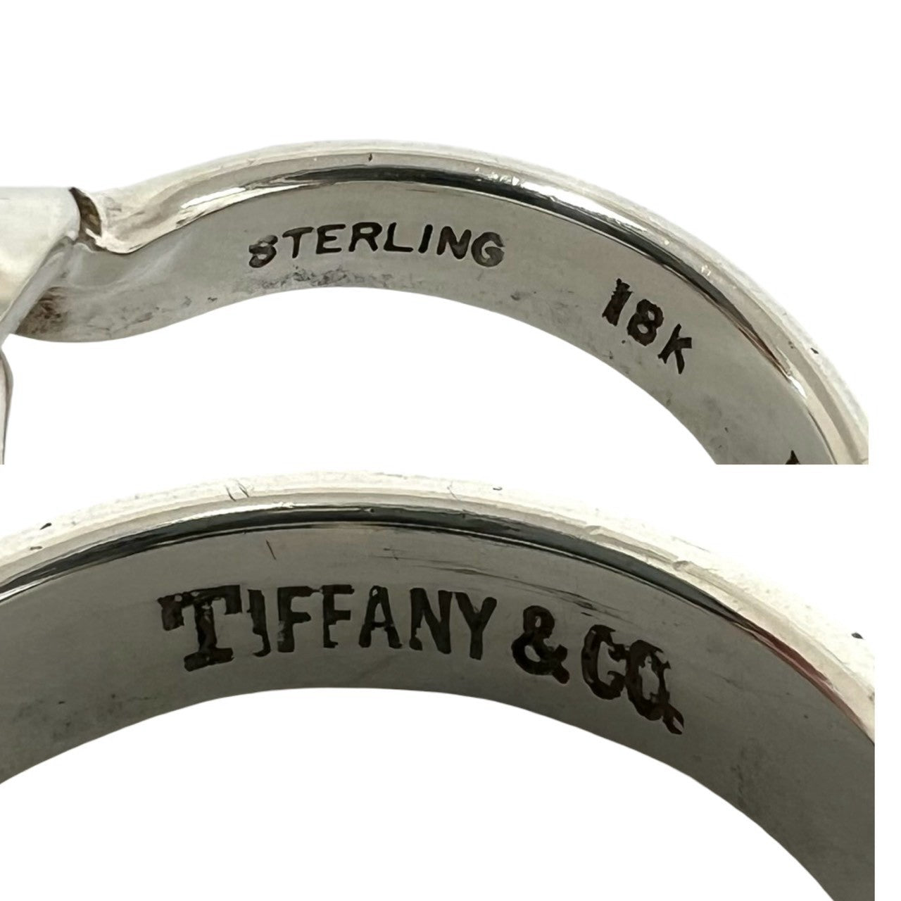 TIFFANY&Co. ティファニー (Vintage) フックアンドアイ リング 指輪 9号 925 K18 750YG 3