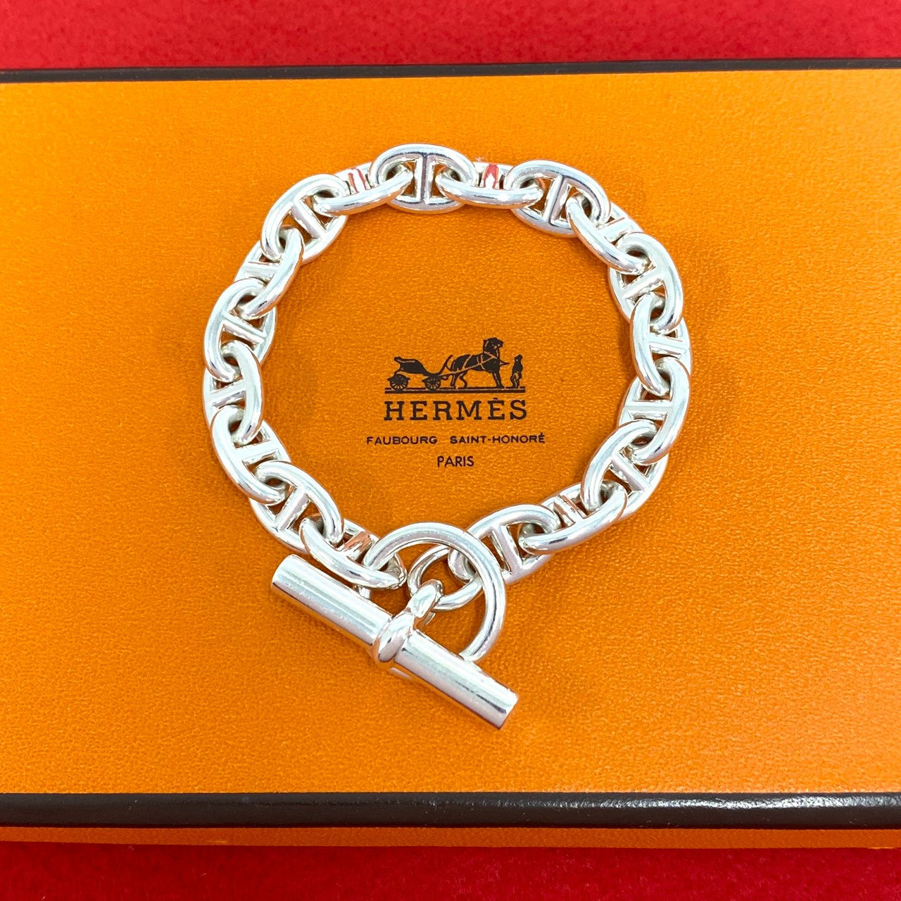 HERMES エルメス シェーヌダンクル PM ブレスレット 18コマ