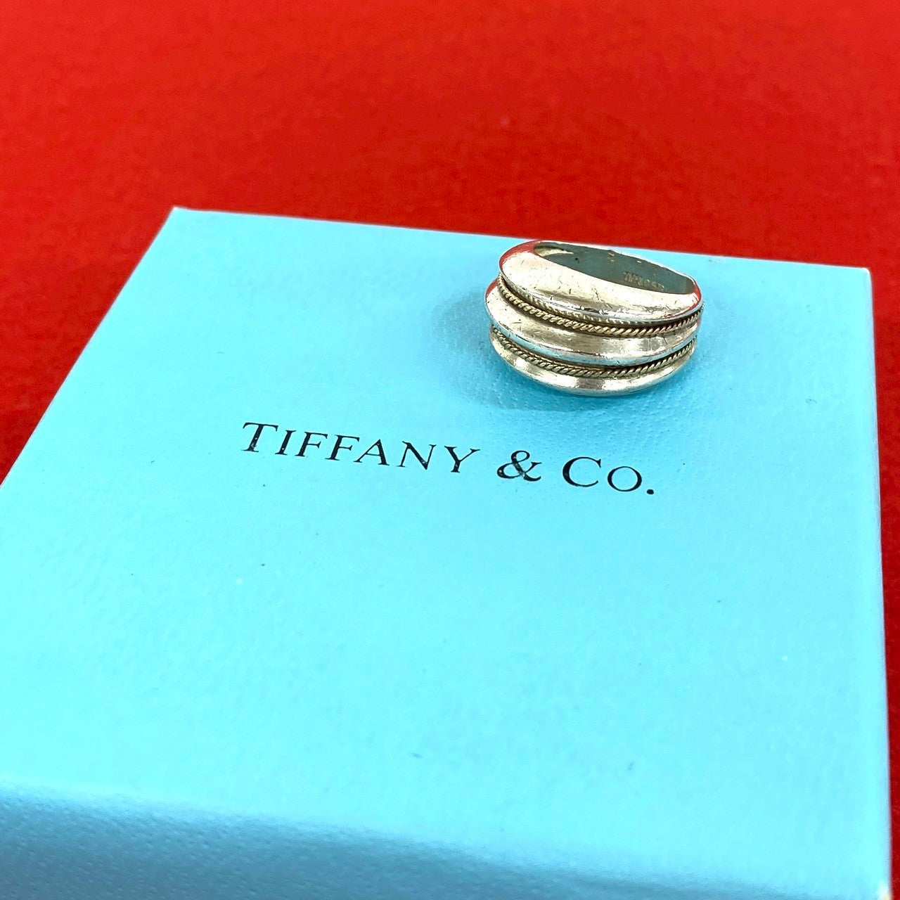 TIFFANY&Co. ティファニー (Vintage) ツイスト ダブルロープ リング 指輪